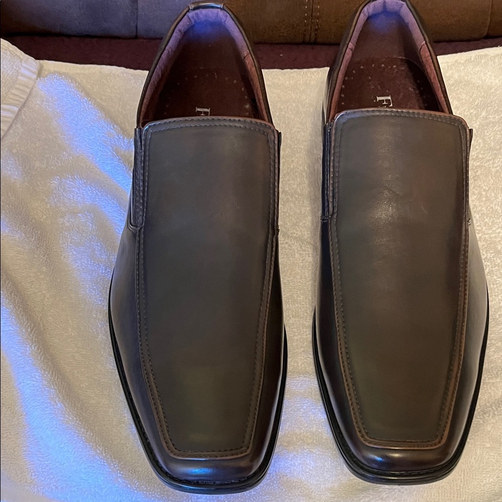Elegant Dark Brown Leather Slip-On Loafers